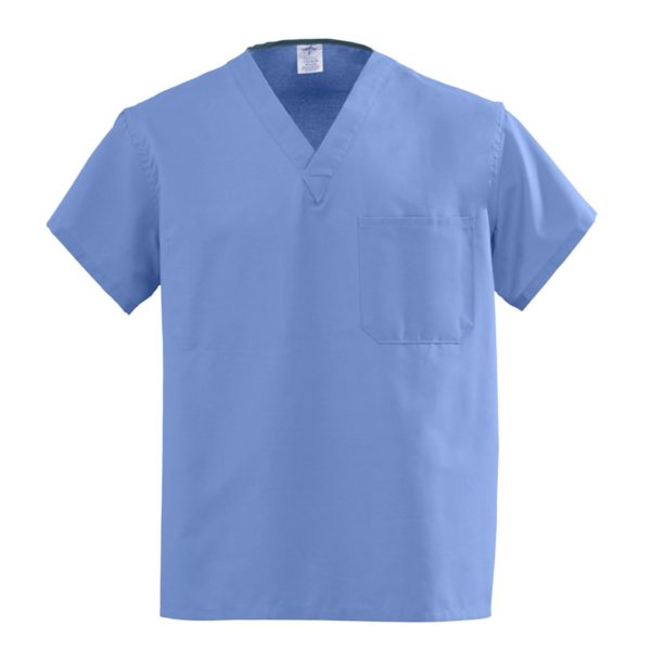 男女护士用蓝色磨砂上衣
